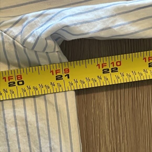 Zara Women Tunic Top Small Blue & White Stripe Business Causal Contemporary - Picture 12 of 14